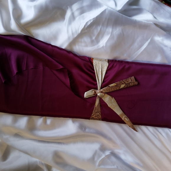 Satin fabric (Wine purple, 5m)